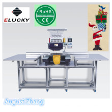 Elucky US big size 15 colors high speed single head embroidery machine with top quality